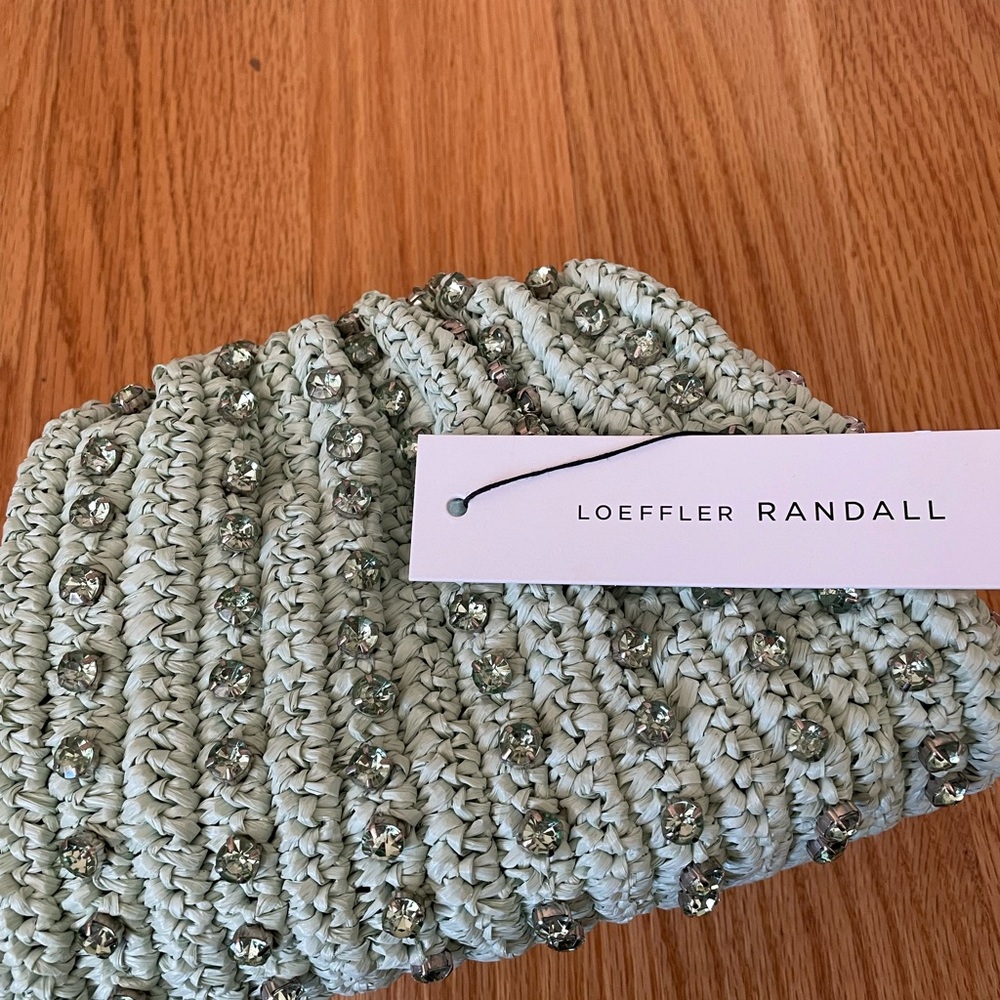 Loeffler Randall mint green clutch - new with tags